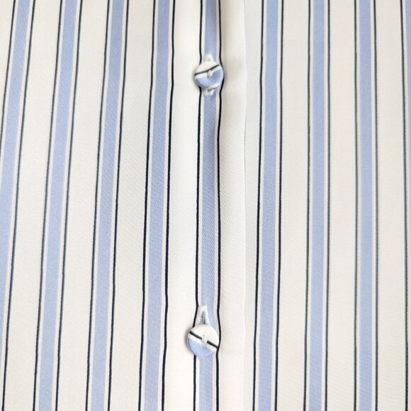 Striped Blue and White Women's Top - Picture 8 of 10